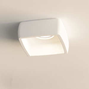 Faretto plafone da incasso a soffitto quadrato in gesso bianco