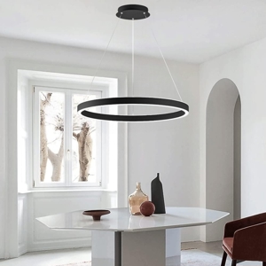 Lampadario moderno gea luce criseide s-g nero  led 80w 3000k