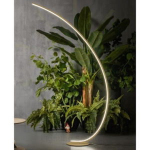 Piantana iole oro gea luce design curva moderna led 30w 3000k