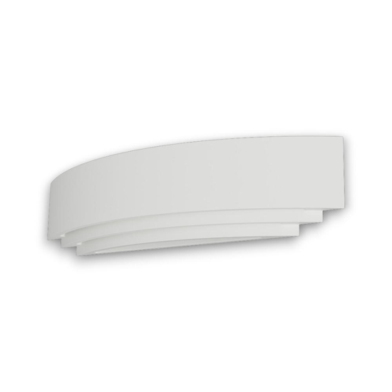 Applique curva di gesso bianco design moderna