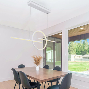 Lampadario bianco per soggiorno moderno led dimmerabile