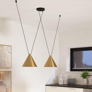 Lampadario moderno per soggiorno oro ottone