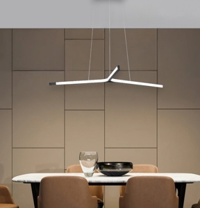 Lampadario design moderno nero led 45w 3000k per soggiorno