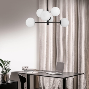 Lampadario design moderno nero per soggiorno