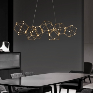 Lampadario costellazione oro moderno per soggiorno led 33w 3000k