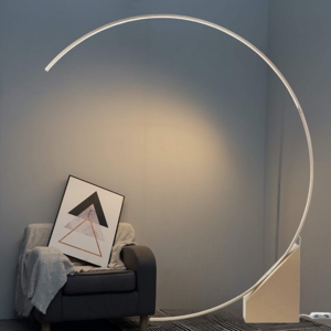 Pt rune ondaluce piantana ad arco design moderno led 3000k oro