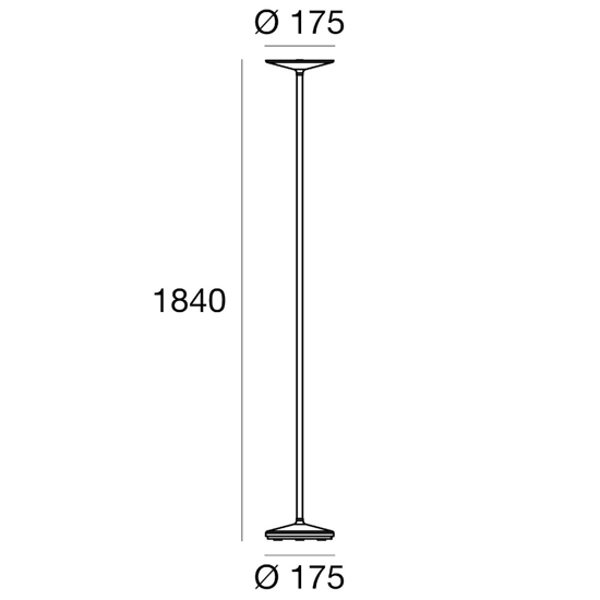 Piantana led 3000k moderna linea light poe terracotta