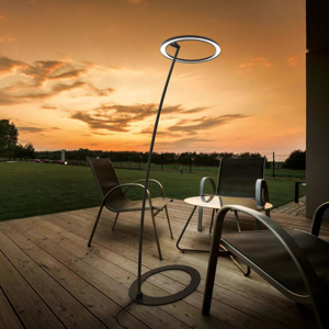 Lampada da terra per esterno linea l light lira marrone led ip65