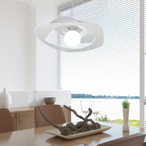 Lampadario 50cm per cucina moderna bianco top light warped