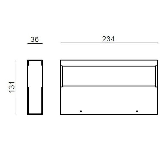 Regolo applique led 3000k linea light nera doppia emissione