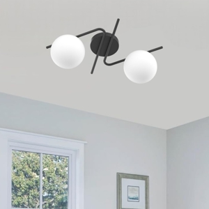 Plafoniera nera moderna top light holly