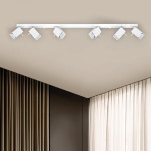 Plafoniera bianca da soffitto con faretti orientabili