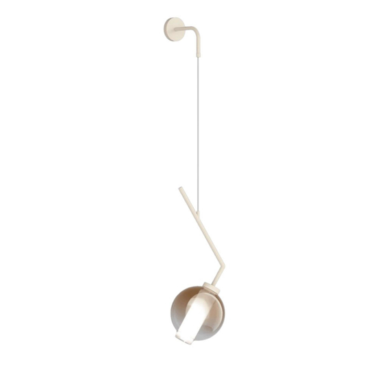 Applique da comodino luce pendente vetro bronzo v line top light