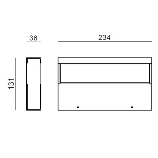 Applique led 3000k moderna linea light regolo antracite mono emissione