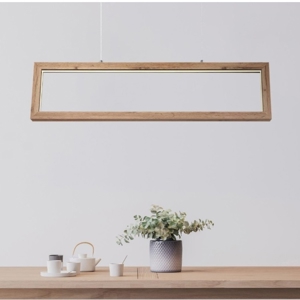 Lampadario di legno led 3000k per tavolo soggiorno