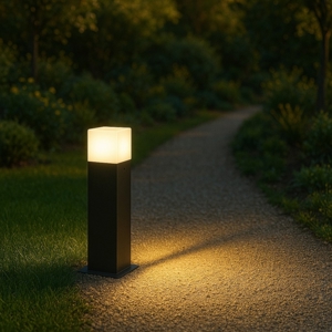 Lampioncino da giardino squadrato antracite gea luce adipi