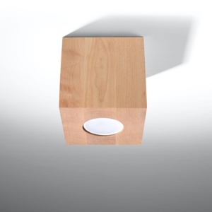 Faretto di legno cubo da soffitto per interni