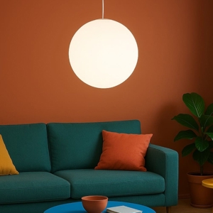 Lampadario da esterno sfera bianca linea light oh! p65