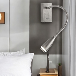 Applique per comodino da lettura led 3w grigio