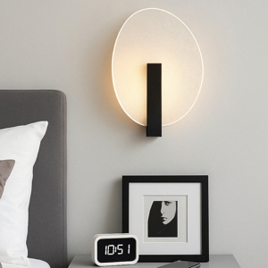 Applique nero per camera da letto moderna 9w 3000k