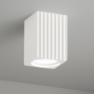 Faretto di gesso cubo da soffitto rigato isyluce gypsos