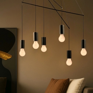 Pop sp6 nero ideal lux lampadario design minimale moderno