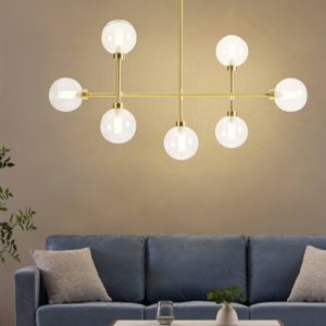 Lampadario dom miloox ottone oro moderno