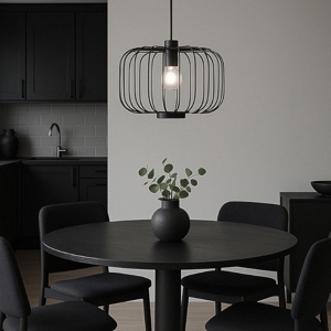 Lampadario moderno nero cavo regolabile