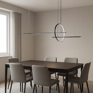 Vivida in&out lampadario moderno nero led 50w 3000k 4000k