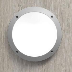 Plafoniera da esterno rotonda grigia anti ruggine top light tropea