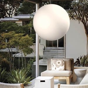 Lampadario sfera bianca per esterno oh! p65 linea light