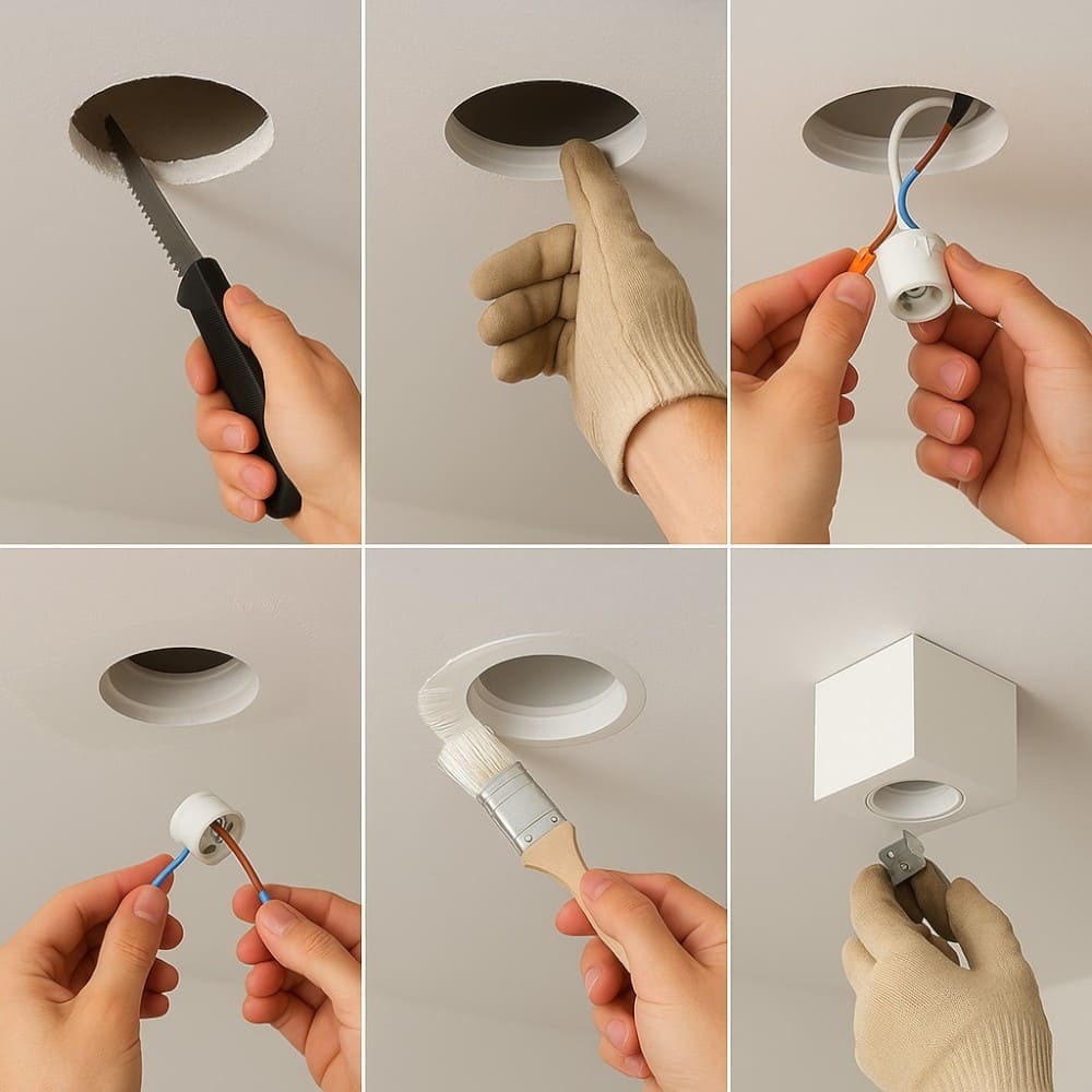 come installare i faretti in gesso